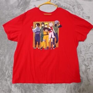 Naruto Men T-Shirt Size 2X Graphic Tee Anime Short Sleeve Crewneck